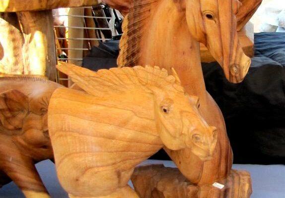 Brockport Arts Festival Artist Wood Carving